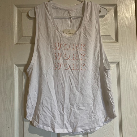 FABLETICS Janis Muscle Tank “Work Work Work” - Picture 2 of 4